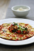 Omelette with salsa (Mexico)