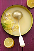 Greek lemon chicken soup