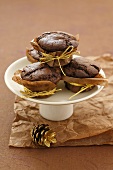 Chocolate muffins in paper cases