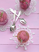 Rhubarb sorbet