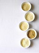 Basmati rice, sushi rice, jasmine rice, brown rice, Arborio rice