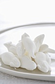 White mice on a plate (sweets)