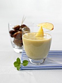 Apple and date smoothie made with kefir