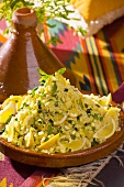 Tabbouleh (Lebanese bulgur salad with lemon and herbs)