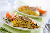 A piece of frittata