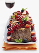 Chocolate parfait with fresh berries