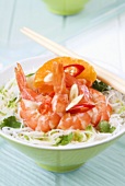 Asian glass noodle salad with prawns