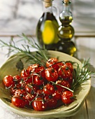 Roasted cocktail tomatoes with rosemary and olive oil