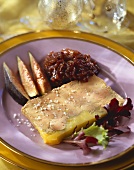 Foie gras with onion confit and figs