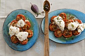 Oven-baked monkfish on gingered tomatoes