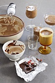 Chilli chocolate mousse in glasses