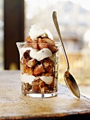 Fig trifle in a glass