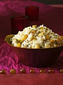 Bowl of macadamia pilaf