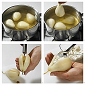 Preparing stuffed pears