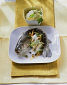 Trout with lemon and caper sauce