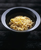 Spaghetti with leeks and miso