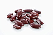 Red kidney beans on white background