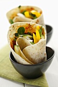 Tortilla filled with vegetables