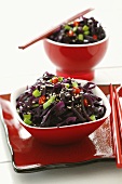 Red cabbage salad with sesame seeds