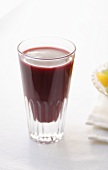 A glass of beetroot juice