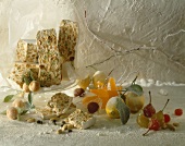 Almond nougat and candied fruit