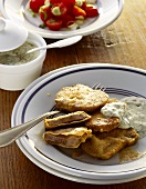 Fried veal tongue with remoulade sauce
