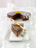 Chocolate cake with Grand Marnier for Christmas