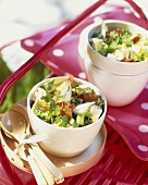 Feta salad in small bowls