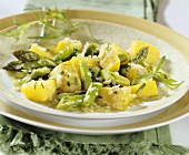 Asparagus and potato ragout