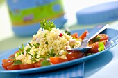 Couscous with tomatoes, onions and parsley