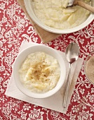 Rice pudding with cinnamon