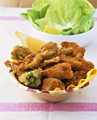 Fritto misto piemontese (Breaded meat & vegetables, Italy)
