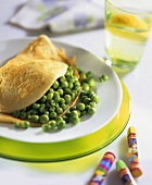 Pea omelette (for children)