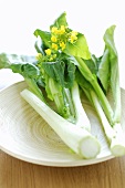 Pak choi with flowers