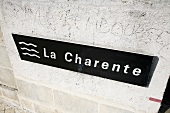 La Charente sign (Hennessy Cognac, France)