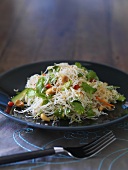 Rice noodles with vegetables and coconut