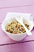 Toasted sesame seeds with spring onions