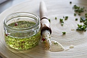 Herb marinade with brush