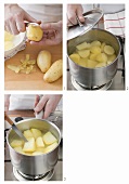 Boiling potatoes