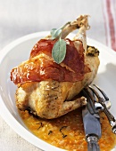 Fagiano arrosto (Roast pheasant with ham and sage)