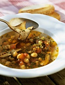 Chick-pea soup with ceps (Italy)