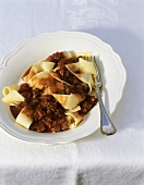 Pappardelle sulla lepre (Pasta with hare ragout, Italy)