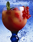 Non-alcoholic drink with red berries