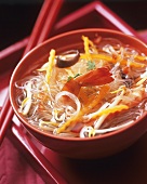 Glass noodle soup with prawns