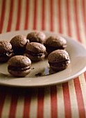 Almond macarons with chocolate filling