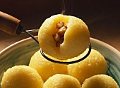 Potato dumplings made with raw potatoes (Thuringian dumplings)