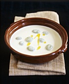 Chilled almond soup with garlic and grapes (Spain)
