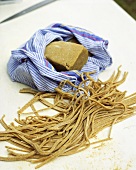 Home-made buckwheat pasta
