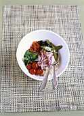 Rice salad with vegetables and balsamic vinaigrette