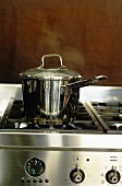 Pan on a gas cooker